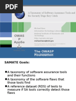 Owas P Appse C DC: A Taxonomy of Software Assurance Tools and The Security Bugs They Catch