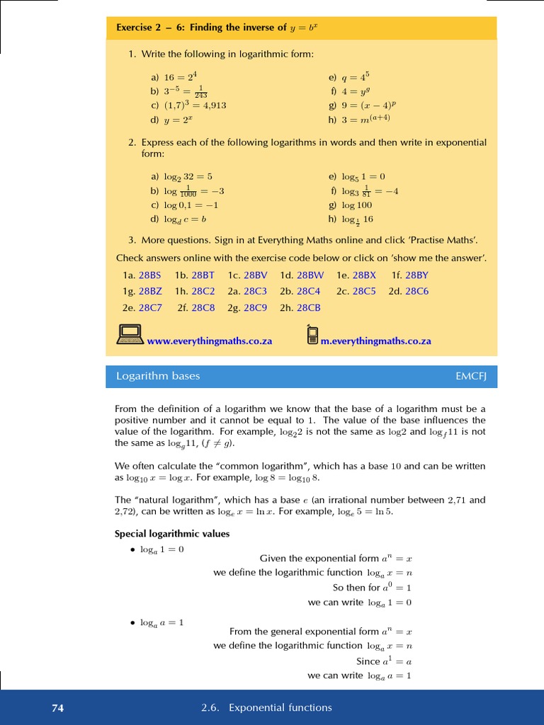 Logarithmic and Exponential Functions | PDF | Science & Mathematics ...