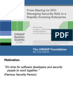 From Startup To IPO: Managing Security Risk in A Rapidly Growing Enterprise