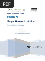 Physics XI: Simple Harmonic Motion