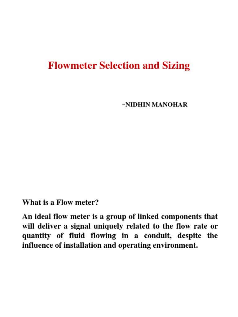 Coriolis Meter Sizing and Pressure Drop | PDF | Flow Measurement ...