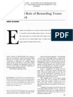 The Essential Role Ofrewarding and Teamwork: Teams