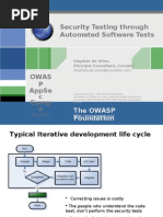OWASPAppSecEU2006_SecurityTestingthruAutomatedSWTests