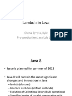 Lambda in Java: Olena Syrota, Kyiv Pre-Production Java Lab Lead