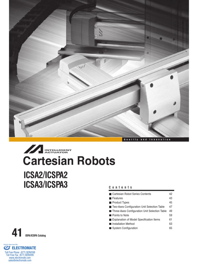 Cartesian Robot Series Overview | PDF | Cartesian Coordinate System ...