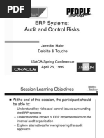 ERP Systems: Audit and Control Risks: Jennifer Hahn Deloitte & Touche