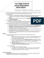 2014 Fall Phycisal Education Guidelines and Effective Effort Info