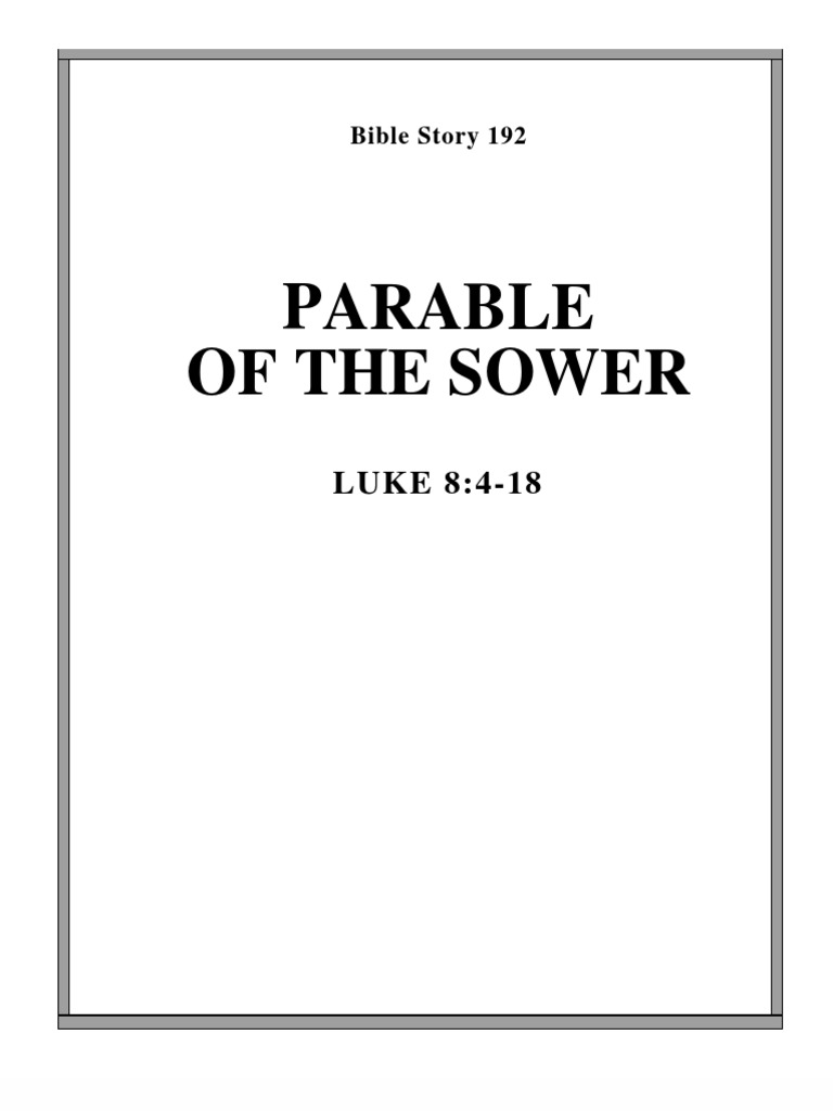 Parable of a Sower | Religious Belief And Doctrine | Free 30-day Trial