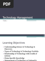 Technology Management: Unit 1