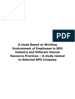 BPO Employees Working Environment