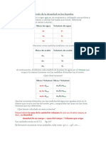 Cálculo de La Densidad en Los Líquidos