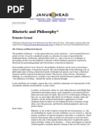 Rhetoric and Philosophy