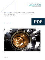 Cleanliness Validation White Paper Medical Device