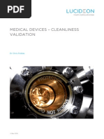 Cleanliness Validation White Paper Medical Device