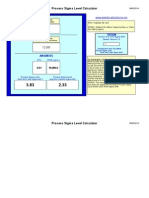 Process Sigma Level Calculator