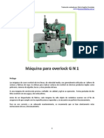 Máquina de Overlock G N 1 - Traducción Al Español PDF