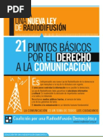 21 puntos de la Ley de Servicios de Comunicación