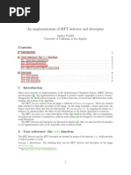 An Implementation of SIFT Detector and Descriptor: Andrea Vedaldi University of California at Los Angeles