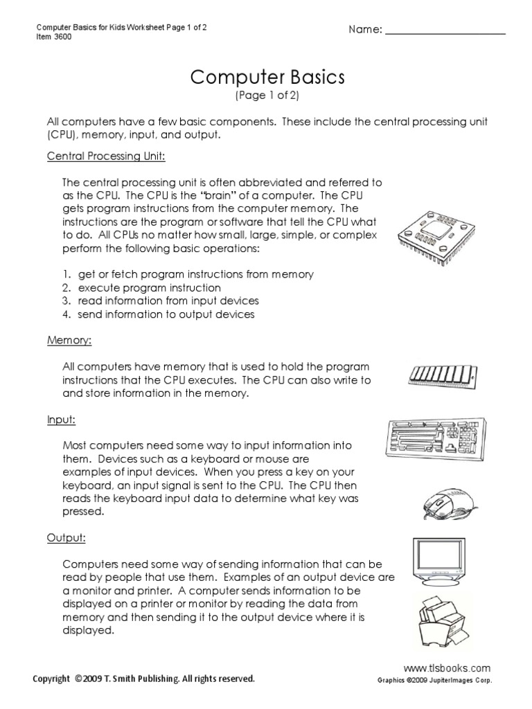 worksheet Input Output Devices Worksheet computerbasics inputoutput central processing unit