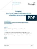 Script Logic Primer - Planning and Consolidation Version for Netweaver