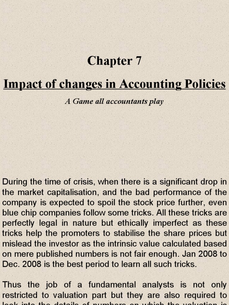 Impact of Changes in Accounting Policies | PDF | Financial Statement ...