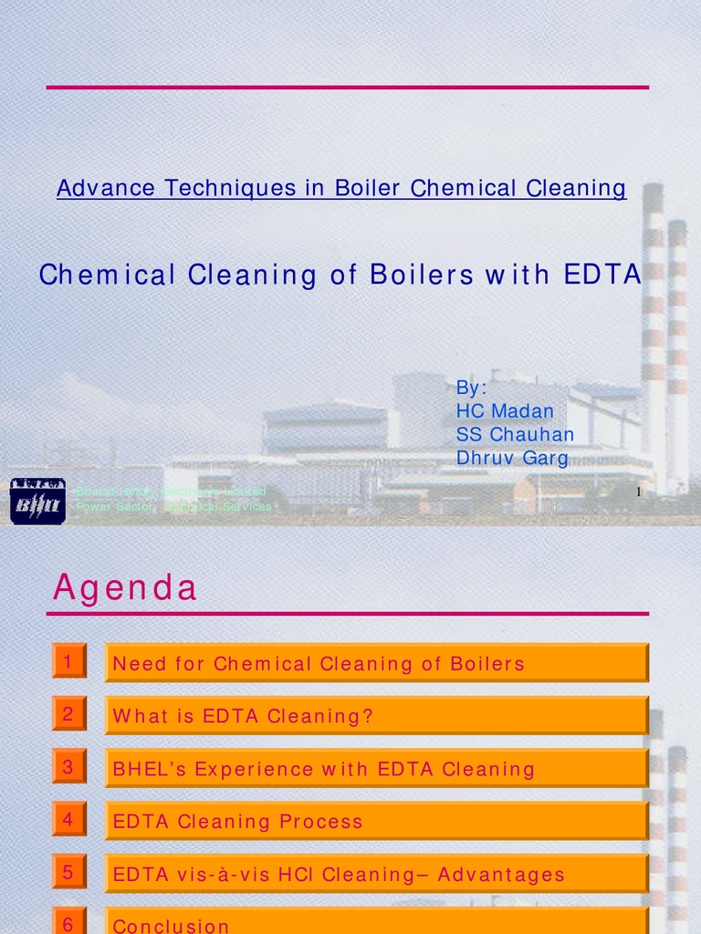 EDTA Boiler Cleaning Techniques at BHEL | PDF ...