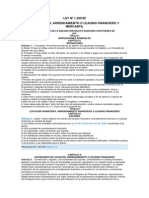 LEY #1.295/98 de Locación, Arrendamiento O Leasing Financiero Y Mercantil