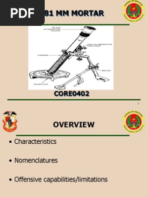 81mm Mortar Pdf Artillery Mortar Weapon