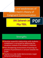 Strength and Weaknesses of Ginott Haim's Theory of