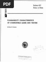 Flammability Characteristics of Combustible Gases and Vapor-Bulletin 627 Bureau of Mines