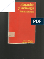 100762578 Educacion y Sociologia Emile Durkheim