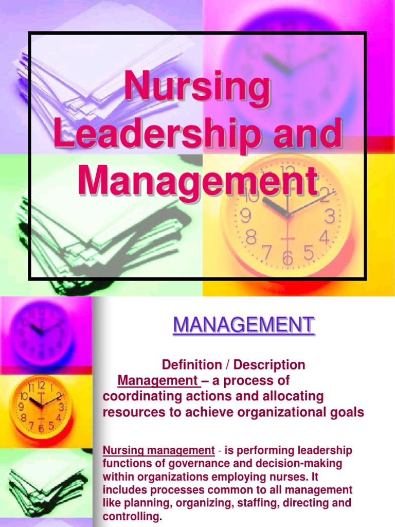Nursing Leadership and Management Overview | PDF | Leadership | Nursing