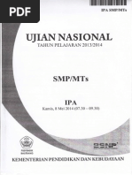 Naskah Soal Un Ipa SMP TH 2014 Paket 11