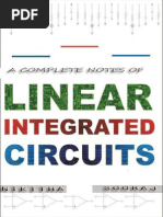 LINEAR INTEGRATED CIRCUITS Lecture Notes