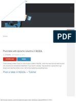Pivot Table With Dynamic Columns in MySQL - Stratos Blog