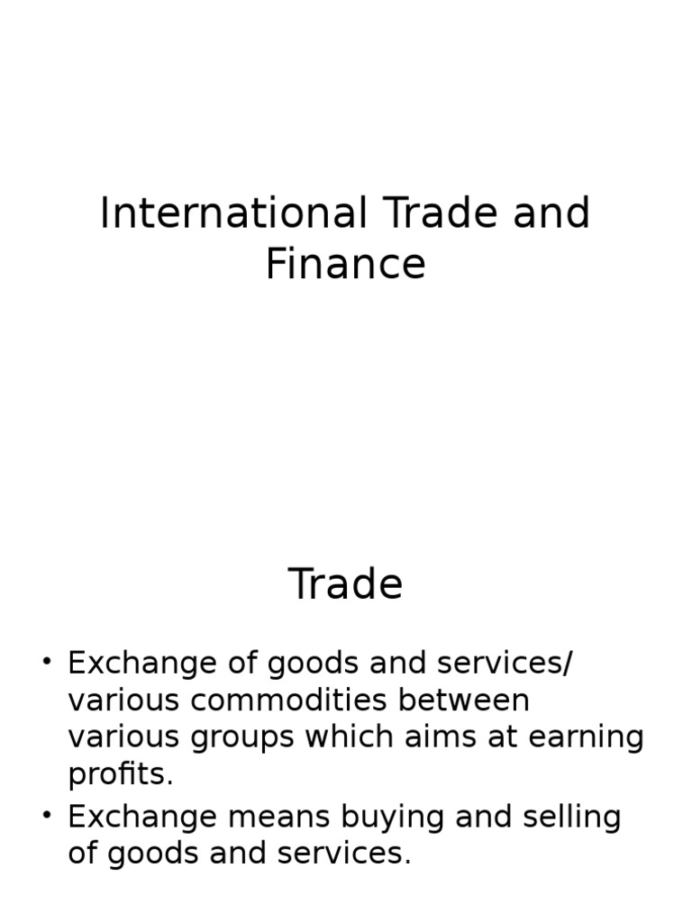 International Trade and Finance | PDF | Politics