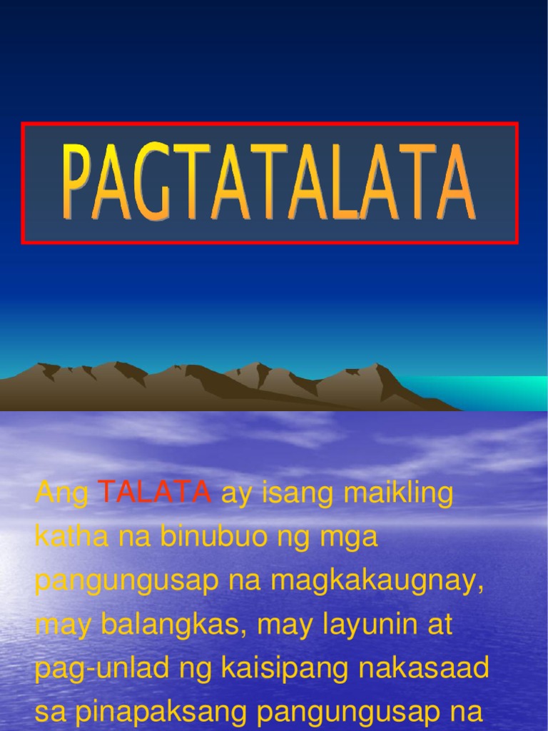 Pagtatalata | PDF