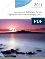 2011 PHD Statute and Guidelines