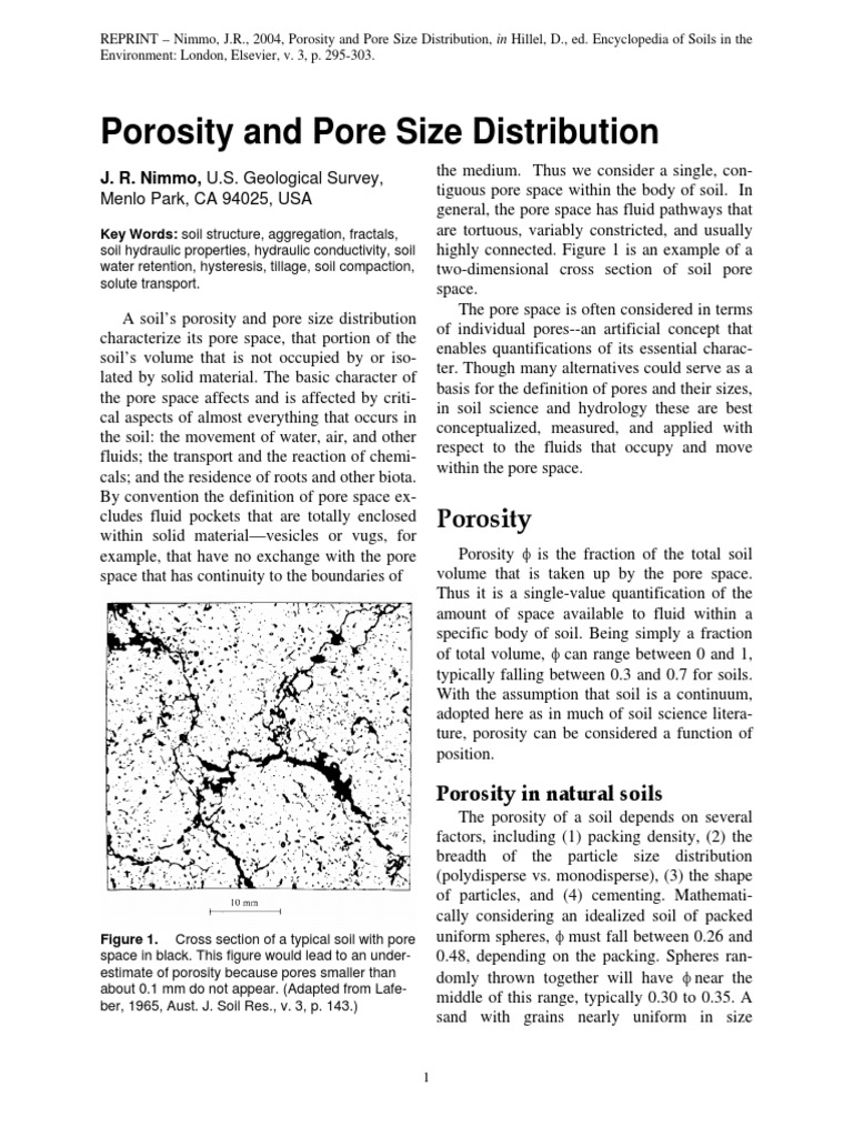 Soil Porosity and Pore Size Insights | PDF
