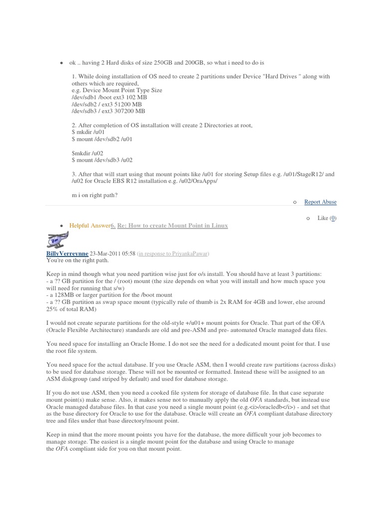 Helpful Answer 6. Re How To Create Mount Point in Linux PDF
