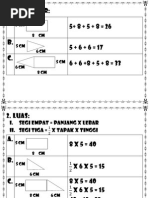 Contoh Pengiraan luas dan isipadu