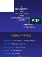 Doordarshan Training Report