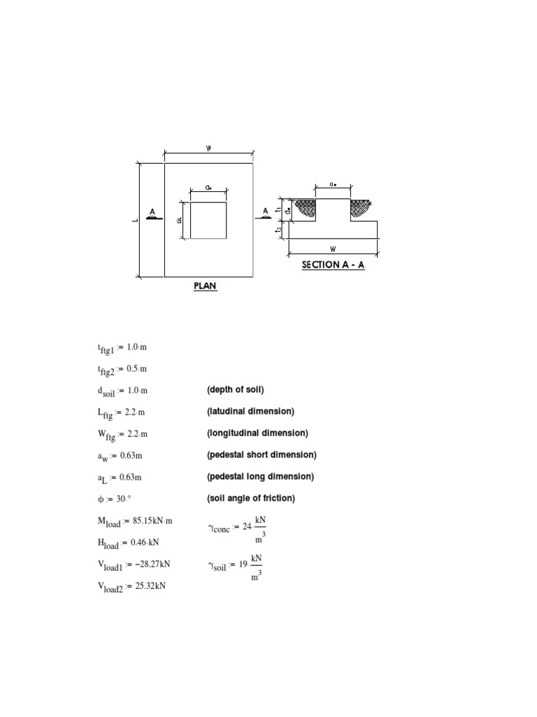 Soil and Load Analysis for Footing Design | PDF | Physics | Mechanical ...