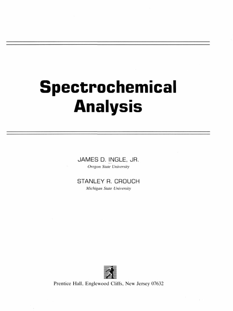 Livro Spectrochemical Analysis | PDF | Infrared Spectroscopy ...