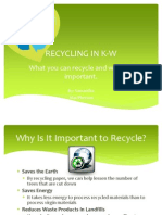 Recycling in K-W