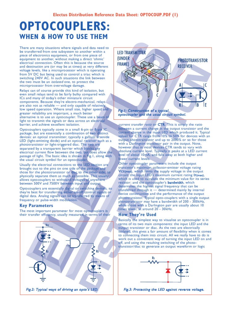 Optocouplers:: When & How To Use Them | PDF