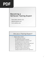 Becoming A Software Testing Expert