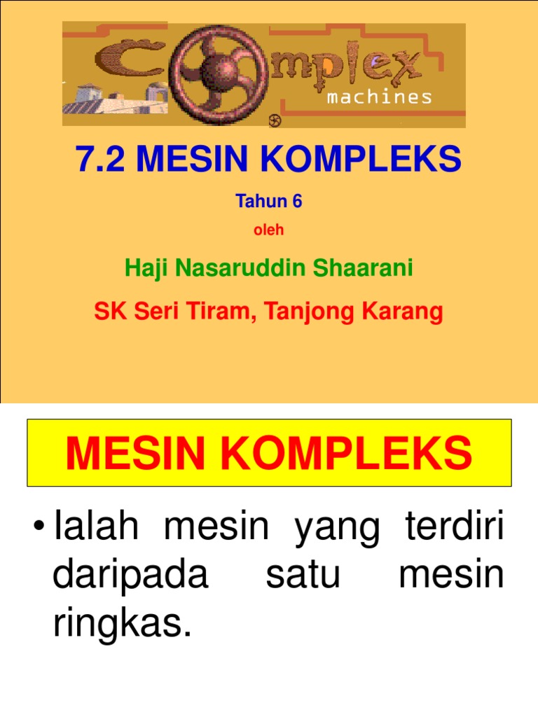 Nota mesin kompleks tahun 6 ppt