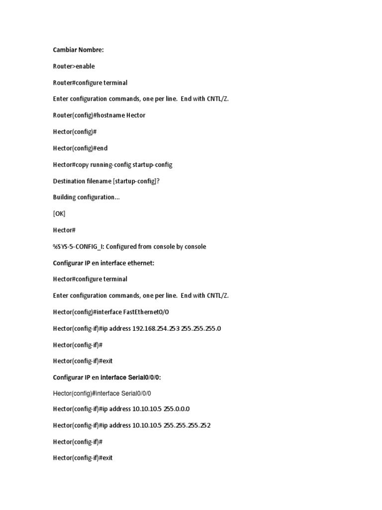 Configuring Device Name and IP Addresses on Interfaces of a Cisco ...