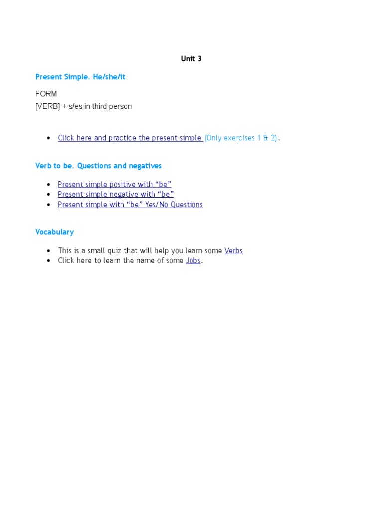 Level I - Unit 3 - Practice | PDF
